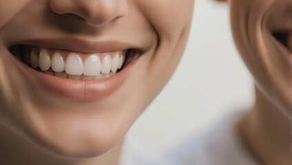 Obraz premium Close-up of a radiant smile showcasing healthy teeth and gums.