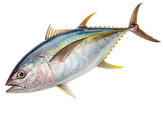 Tuna isolated on white background close up 2