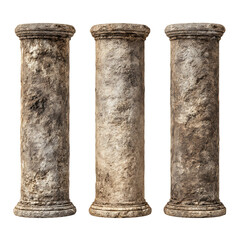 Three Ancient Stone Columns