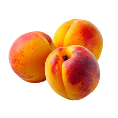 Three ripe apricots placed together