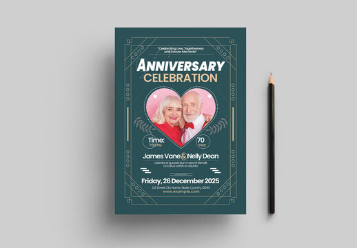Anniversary Celebration Love Event Poster