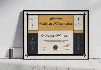 Certificate Design Template Layout