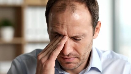 A Man's Struggle With Stress And Anxiety Shown Through Expressions At Home