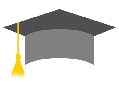 graduation cap and diploma icon symbol Flat png illustration for graphic and web design.