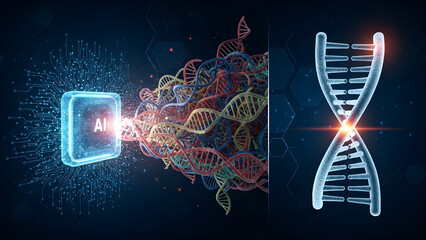 AI and DNA: Artificial intelligence meets genetics, revolutionizing medicine through technology-driven research and innovation for healthcare advancements