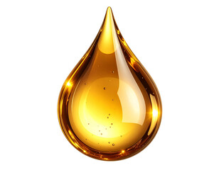 Shiny Liquid Gold Droplet Slow-Falling, Macro Realism, Transparent Background (2)
