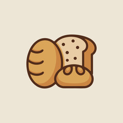 illustration of bread and milk