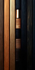A close-up of various wooden textures showcasing a range of warm tones from golden to dark brown, highlighting the beauty and diversity of natural wood grains.