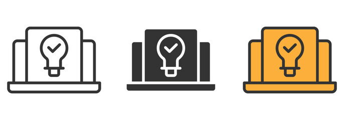 Generate innovative ideas with graphic lightbulb icons for design projects or modern presentations emphasizing creativity and problem-solving solutions © MOHAMMADSHARIFUL