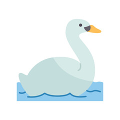 Swan icon, bird, water