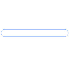 Minimalist blue rounded rectangle line representing a versatile user interface element, ideal for progress bars, search fields, or status indicators in modern digital design projects