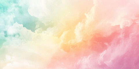 The beautiful clouds in the pastel sky photo. Vector design.