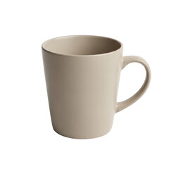 Home kitchen ceramic coffee mug isolated on transparent background for beverage stock imagery
