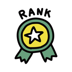 ランキング　シンプルな手描きのイラストアイコン