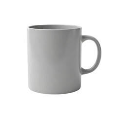 Empty ceramic coffee mug isolated on transparent background for beverage and coffee concepts
