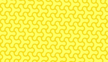 Light yellow abstract organic seamless pattern with curved interconnected shapes background