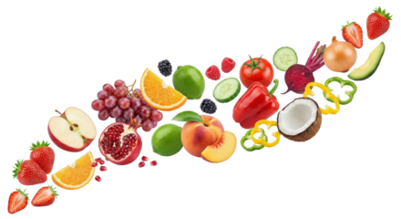 Vibrant assortment of fresh produce creating an appetizing and healthy food concept