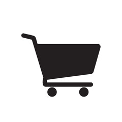 Shopping cart icon simple flat vector illustration isolated on white background for e-commerce and retail design