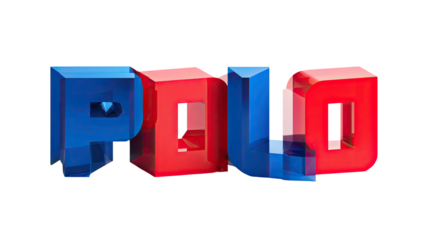 Colorful 3D blocks form the letters of the word POLD on a white background, symbolizing business and education concepts