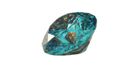 Brilliant blue topaz gemstone jewelry, a precious crystal stone isolated on white for a luxurious gift