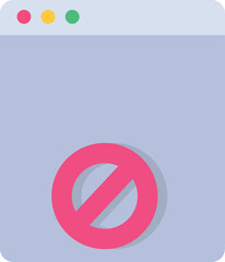 illustration of a no parking sign with coloring buttons on white background 