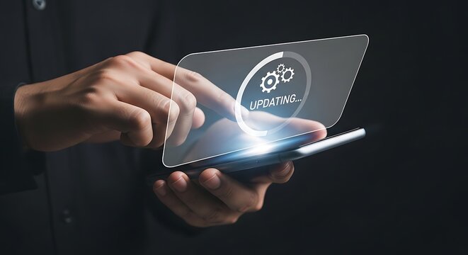 Seamless mobile update experience with modern interface, ensuring smooth workflow and enhanced security for your digital lifestyle on the go - Powered by Adobe