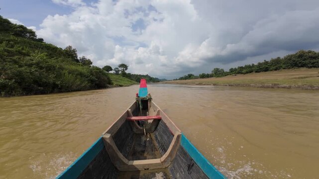 canoe on the river