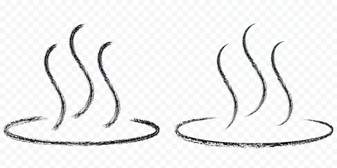 Wind icon set. Christmas swirly vector ornaments drawn in pastel wax on chalkboard like by children. Winter blue elements. Cute doodle style with charcoal squiggle, perfect for school and kindergarten