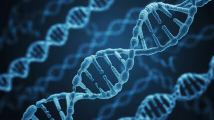 Double helix dna molecule structure with medical background and genetic concept in science and medical research with gene structure visualization