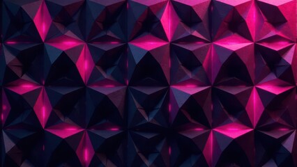 Intricate geometric prism pattern with glowing magenta light emanating from its multifaceted depths
