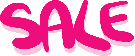 handwritten sale word lettering vector