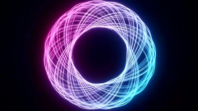 Colorful swirling light patterns creating a vibrant circular design
