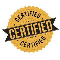 Certified golden badge,emblem or label