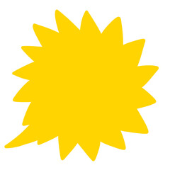 Spiny speech bubble simple yellow illustration
トゲトゲ 吹き出し シンプル 黄色 イラスト