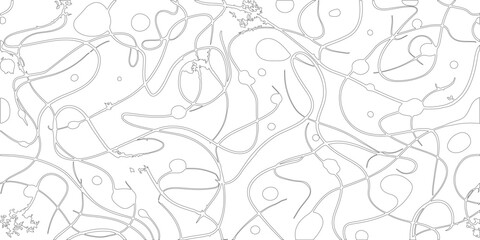 seamless pattern with floral elements or sketch art silhouette vector of geometric abstract various lines.