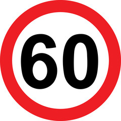 speed limit sign 60km