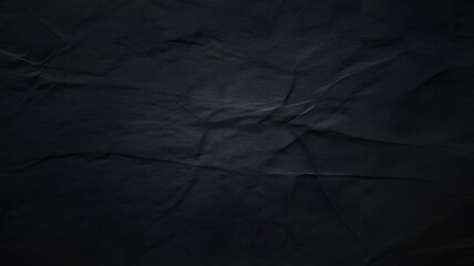 Dark Wrinkled Paper Texture Background with Subtle Fold Lines