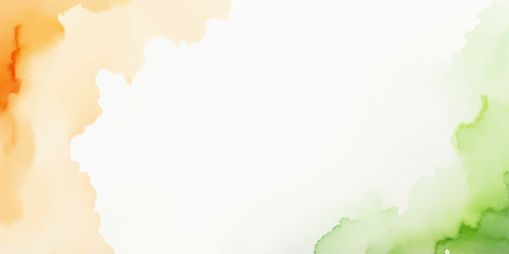 Abstract watercolor background in Indian national flag colors