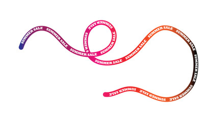 Colorful summer sale promotional vector graphic element design