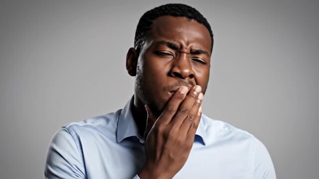 Man Experiencing Severe Tooth Pain, Series of Expressions Capturing Discomfort and Anguish