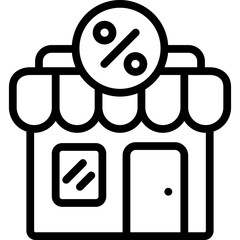store icon illustration design with outline