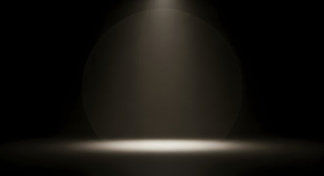 Abstract Spotlight Stage Background with Dark Gradient and Light Beam - Powered by Adobe
