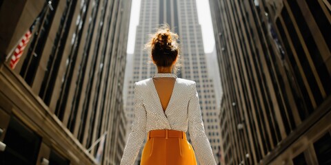 Business professional aims to secure a position at a large corporation, focused on career growth and future opportunities