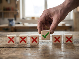 business decision making selecting correct option concept