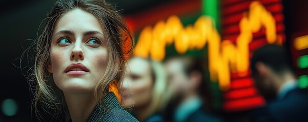 Investor closely monitors stock market indices, analyzing trends and data to make informed financial decisions