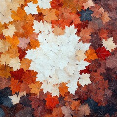 Autumn Maple Leaves Patterned Background