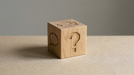 problem solving and communication concept with question icon