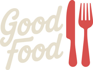 Fototapeta premium Gratitude Phrase Vector Lettering for Appreciation and Thankfulness with Cutlery Icon