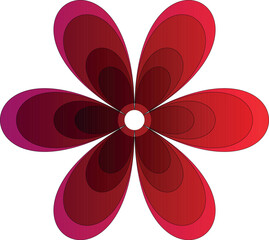 Red gradient flower icon