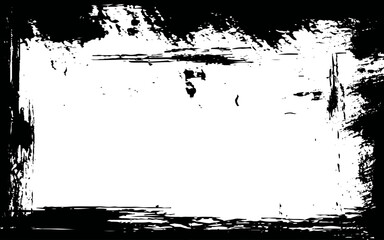 Grunge rectangle border. Grunge style with brush stroke grunge frame.